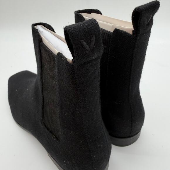 Vivaia Rachel Wool Knit Old Money Pull On Comfort Chelsea Boots Black 9 - Picture 4 of 8
